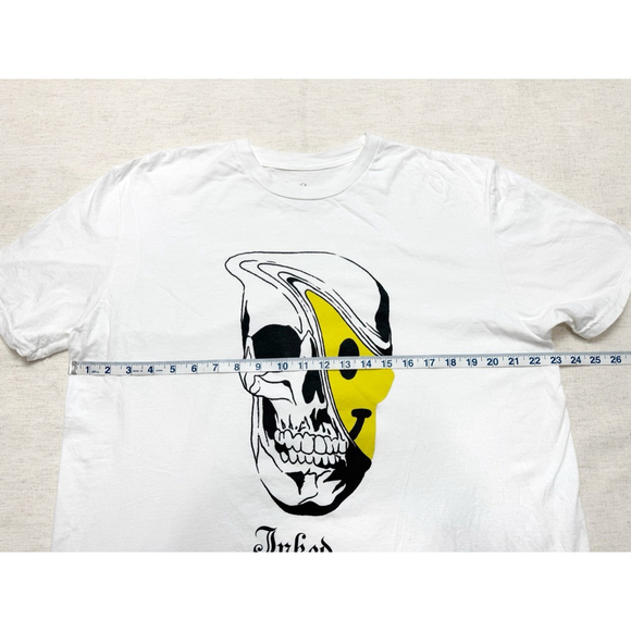 Inked Magazine Men’s T Shirt Melting Skull Smile Face Graphic Streetwear Punk - Picture 2 of 5
